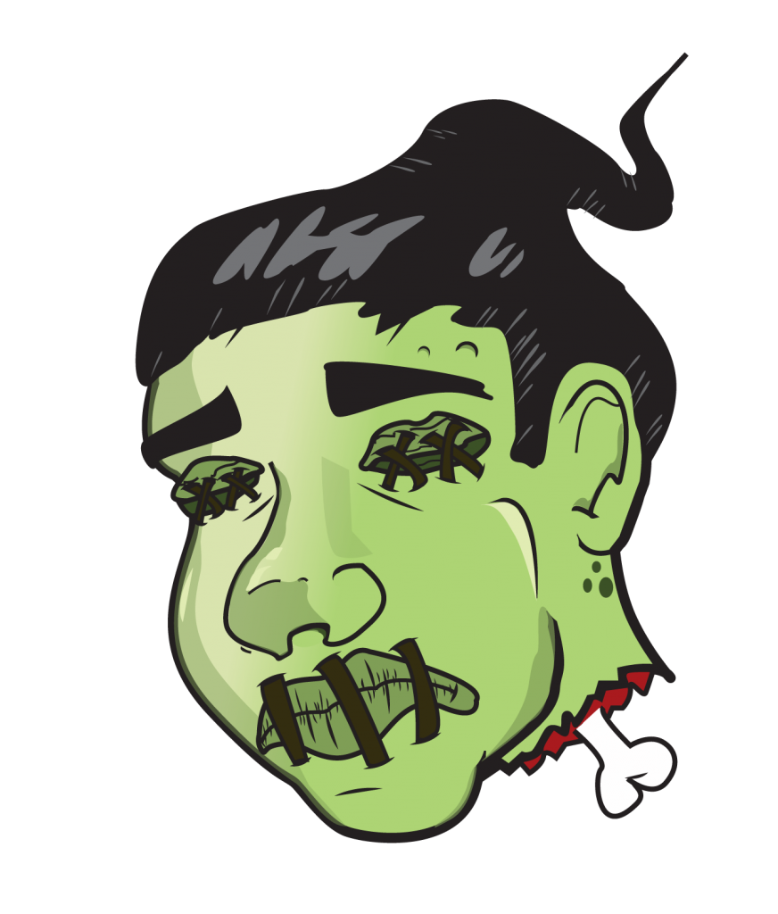 Shrunken Head illustration, 2010