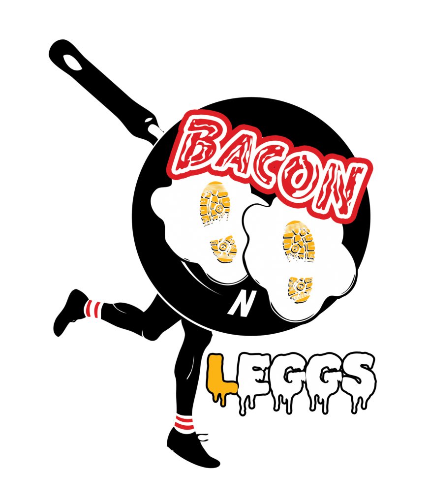 'Bacon n Leggs' Logo for a Running Team, 2014